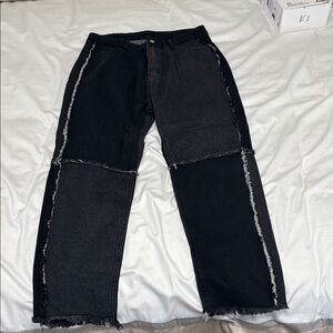 Men's Black and Gray Jeans
